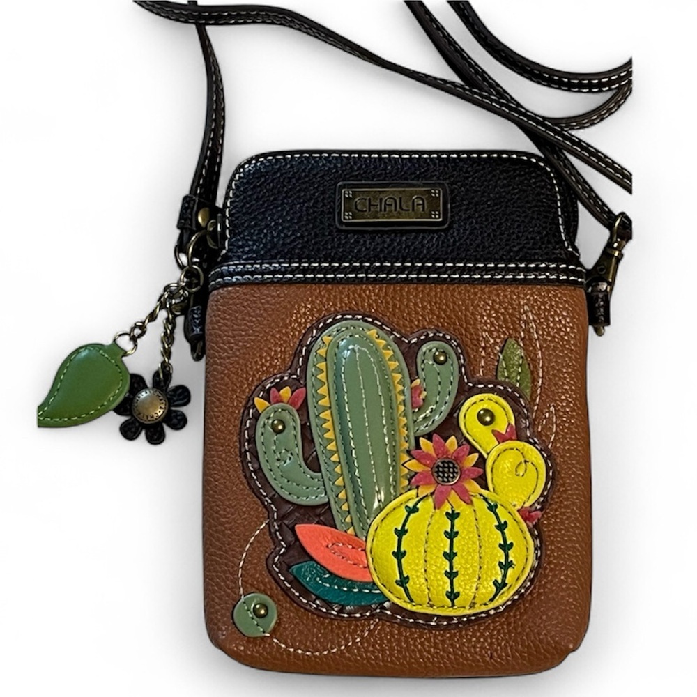 CHALA CACTUS RFID CROSSBODY w/Two Handles LIKE NEW! - Picture 3 of 12
